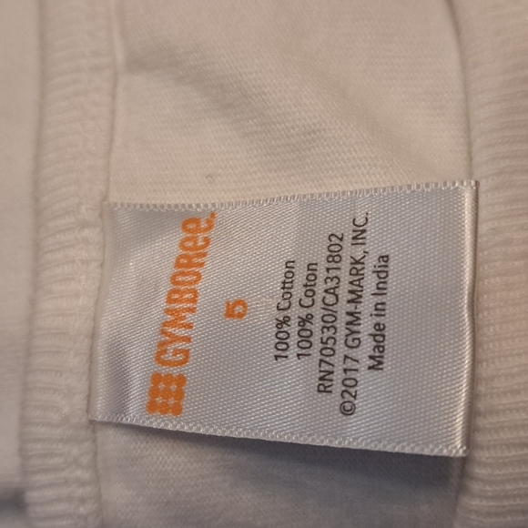Gymboree girls size 5 white short sleeve shirt with air balloon design gems VGUC - Picture 3 of 4